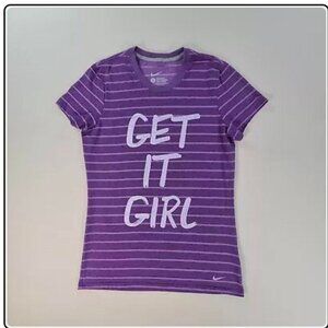 Nike shirt women's size large athletic t shirt purple